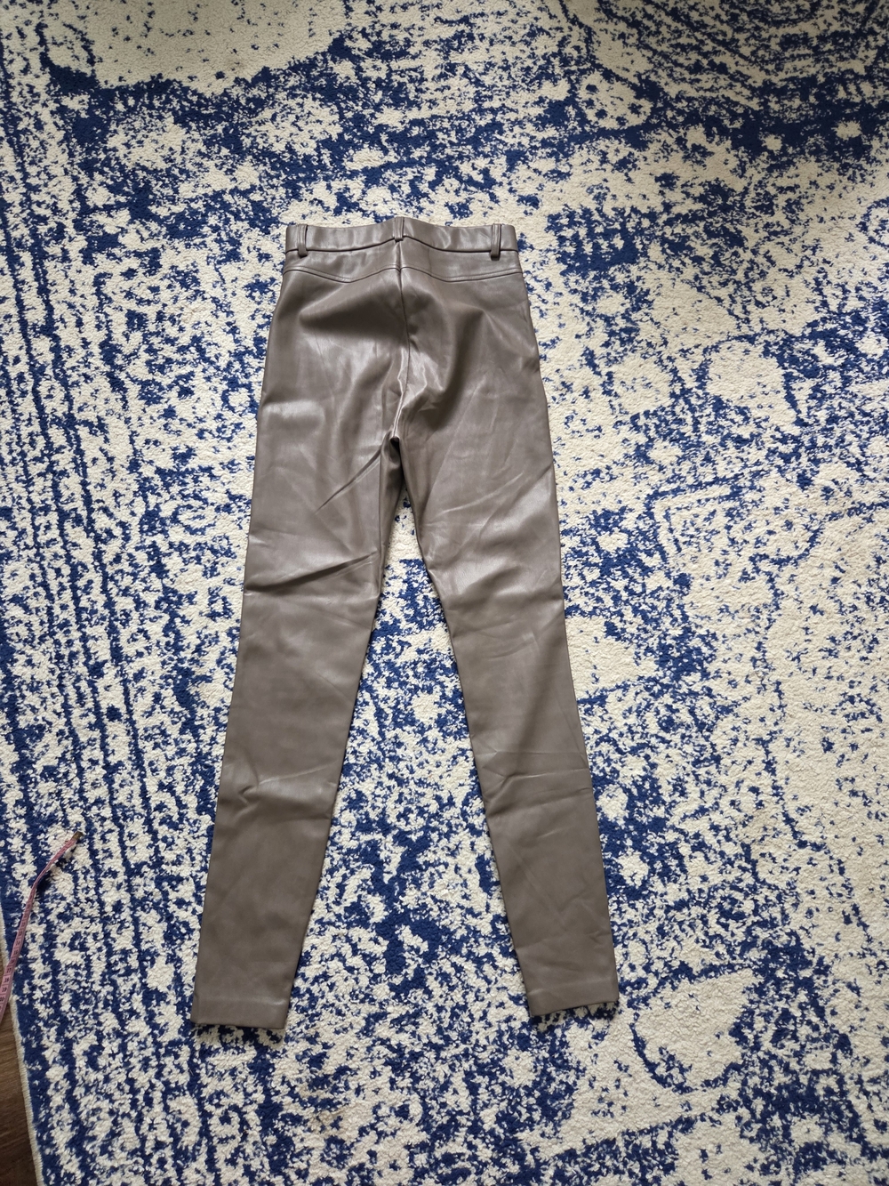 Zara Taupe Faux Leather High-Rise Leggings - Picture 5 of 7